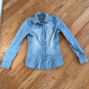 Guess denim button up top shirt vintage y2k
